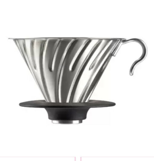 hario metal dripper hairline silver