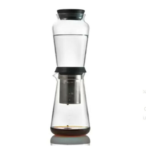 hario slow drip brewer with coffee