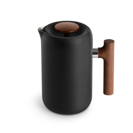 clara french press with walnut handle