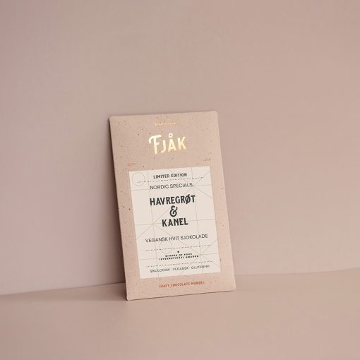 Fjåk White Oatmeal Porridge Craft Chocolate Bar